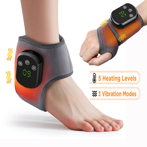 Heated Vibration Massager Wrap for ankle, foot and wrist